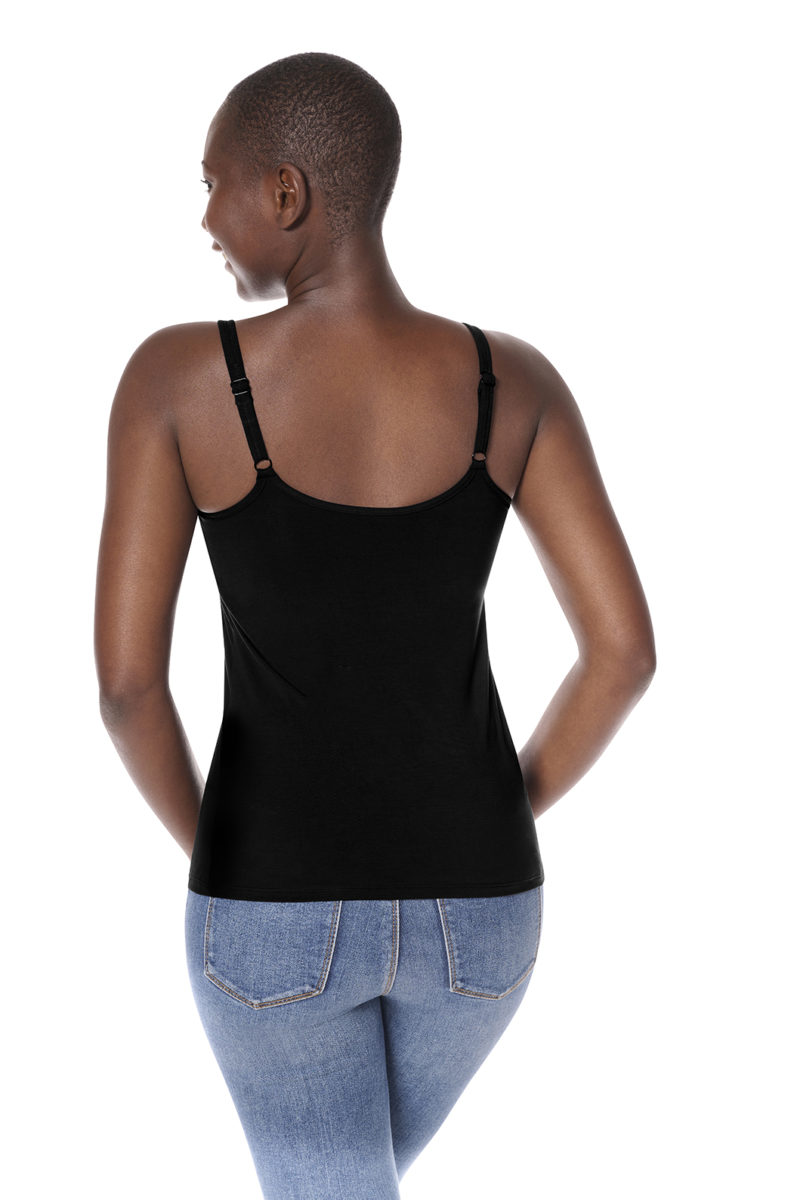 Amoena "Valletta" Post Surgery Camisole Top, Black - Image 2
