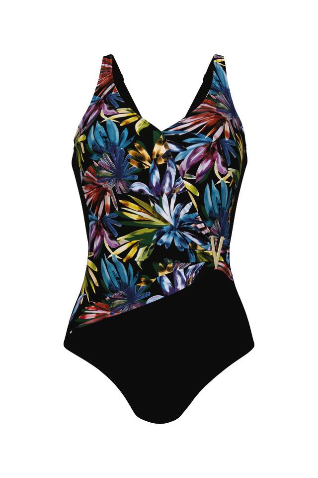 Anita Care "Night Flowers" V-Neck Mastectomy Friendly Swimsuit, 6303 - Image 3